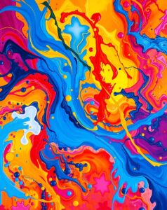 Colorful Whirls of Abstract Imagination – free AI stock image