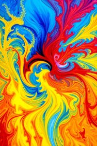 Colorful Whirls of Abstract Imagination – free AI stock image