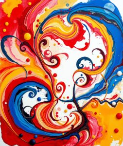 Colorful Whirls of Abstract Patterns – free AI stock image