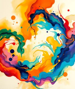 Colorful Whispers of Abstract Impressions – free AI stock image
