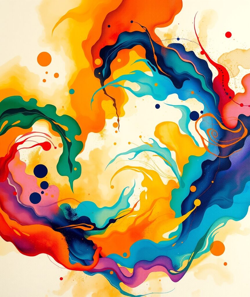 Colorful Whispers of Abstract Impressions – free AI stock image