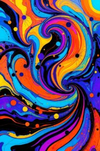 Colors and Shapes in Abstract Harmony – free AI stock image