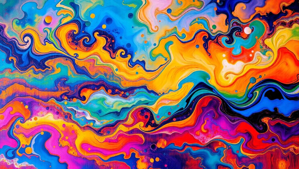 Colors in Motion Abstract Landscape – free AI stock image