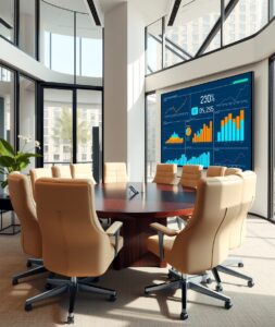 Corporate Meeting in a Modern Office – free AI stock image