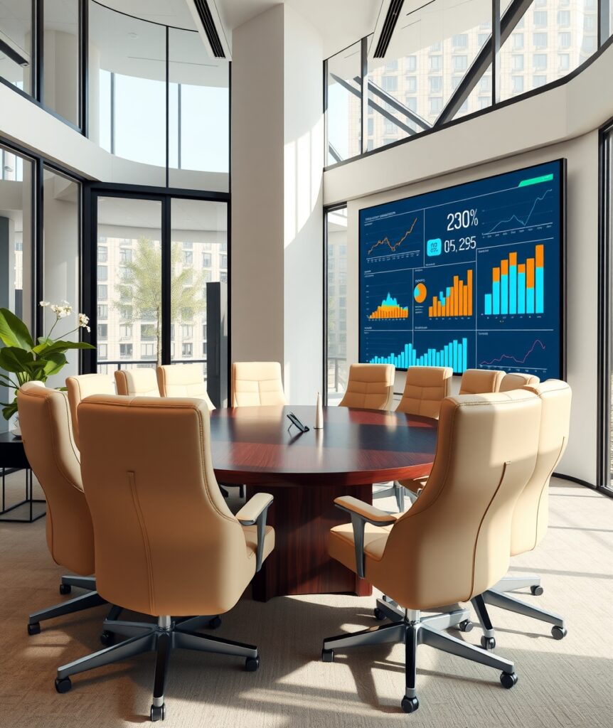 Corporate Meeting in a Modern Office – free AI stock image