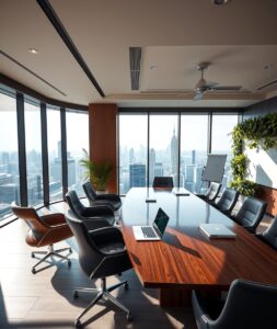 Corporate Office with Modern Design Elements – free AI stock image