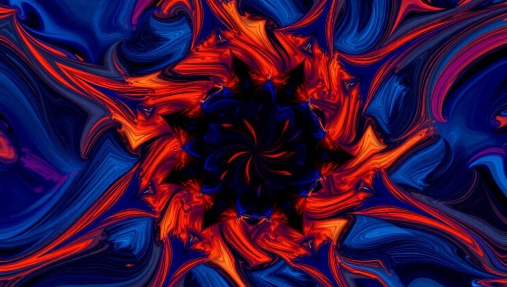 Cosmic Chaos and Harmony – free AI stock image