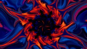 Cosmic Chaos and Harmony – free AI stock image
