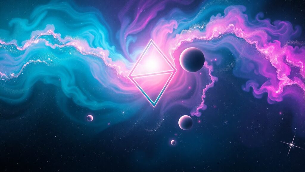 Cosmic Color Vortex – free AI stock image