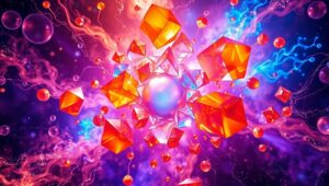 Cosmic Geometry in Motion – free AI stock image