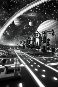A Cosmic Gymnasium Among the Stars – free AI stock image
