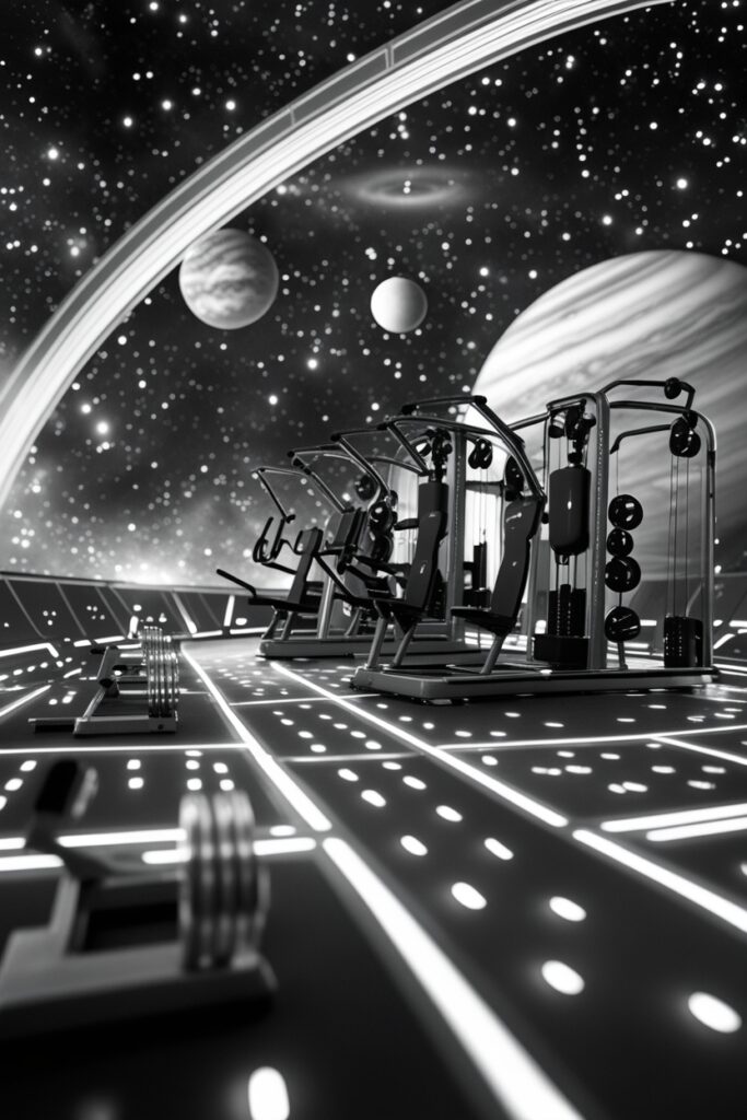 A Cosmic Gymnasium Among the Stars – free AI stock image