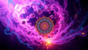 Cosmic Harmony in Color – free AI stock image