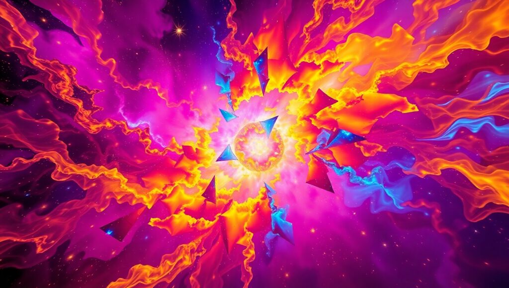 Cosmic Nebula of Geometry – free AI stock image