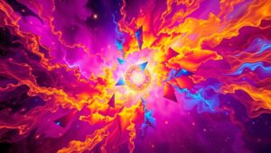 Cosmic Nebula of Geometry – free AI stock image