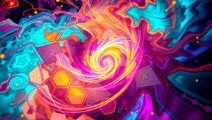 Cosmic Swirl of Color – free AI stock image