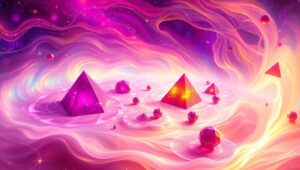 Cosmic Vortex of Colors – free AI stock image