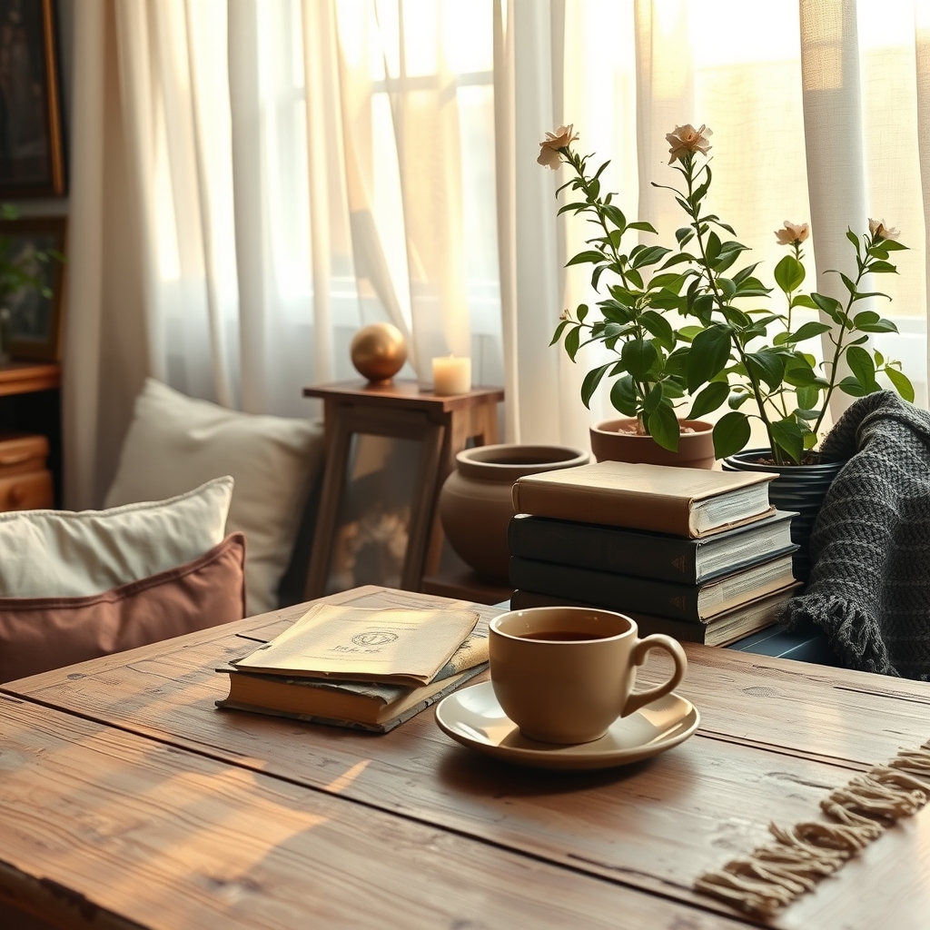 A Cozy Afternoon in a Home Cafe – free AI stock image