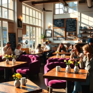 Cozy Coffee Shop Lifestyle Scene – free AI stock image