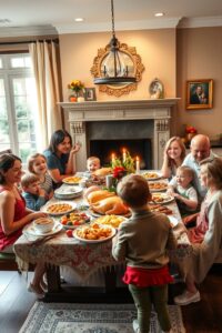 A Cozy Family Gathering in a Warm Home – free AI stock image