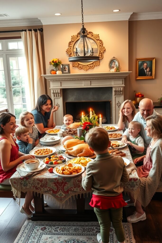 A Cozy Family Gathering in a Warm Home – free AI stock image