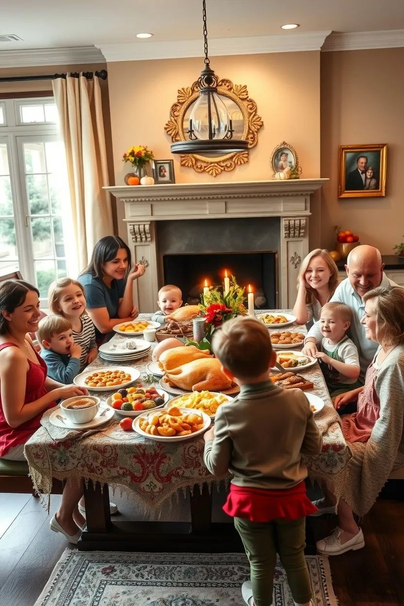 A Cozy Family Gathering in a Warm Home