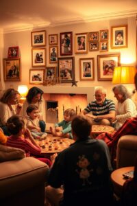 A Cozy Family Gathering in the Living Room – free AI stock image