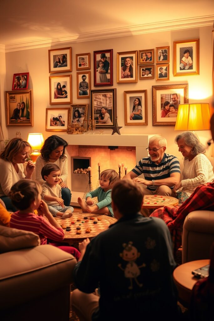 A Cozy Family Gathering in the Living Room – free AI stock image