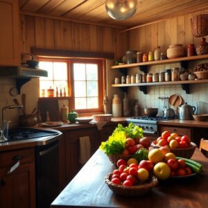 A Cozy Family Kitchen with Fresh Ingredients – free AI stock image