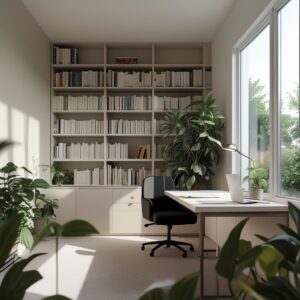 Cozy Home Office for Productive Studying – free AI stock image