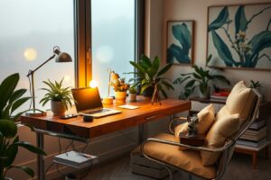 Cozy Home Office for Remote Work – free AI stock image