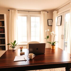 A Cozy Home Office with Natural Light – free AI stock image