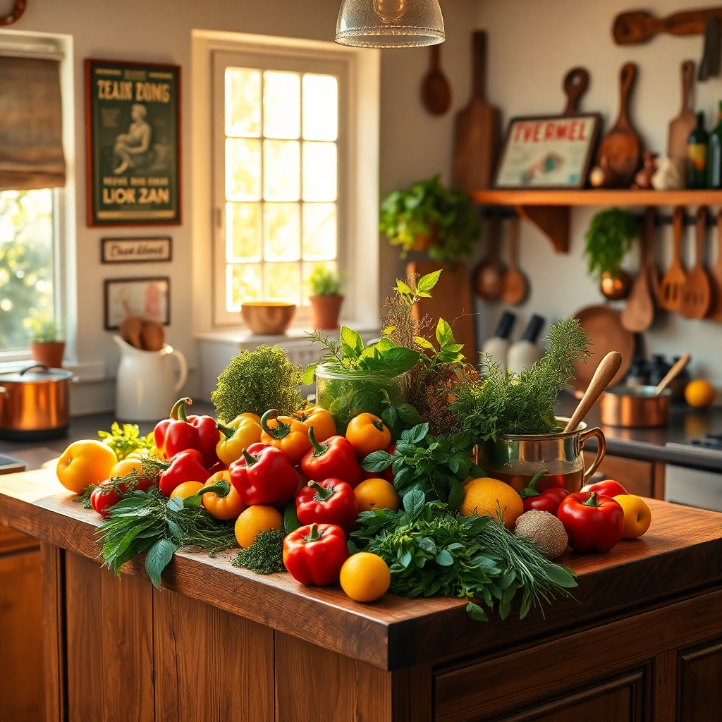 A Cozy Kitchen Filled with Gourmet Cooking – free AI stock image