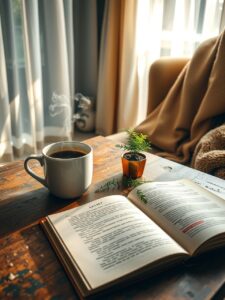 A Cozy Morning Routine with Coffee – free AI stock image