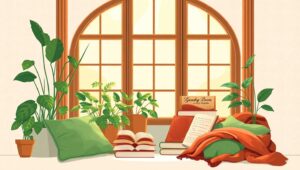 Cozy Reading Nook Retreat – free AI stock image