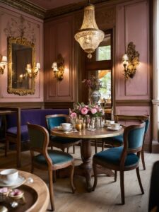 Cozy Vintage Café with Antique Decor – free AI stock image