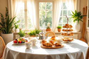 Cozy Weekend Brunch in a Sunlit Kitchen – free AI stock image