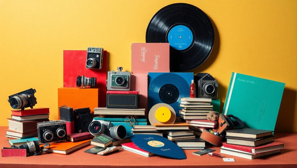 Cubist Still Life with Everyday Objects – free AI stock image