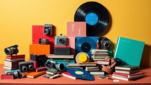 Cubist Still Life with Everyday Objects – free AI stock image