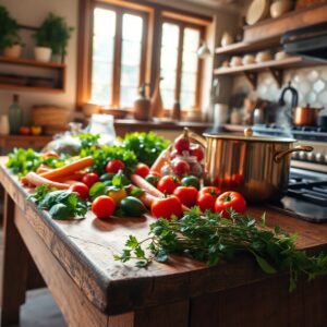 Culinary Delights in a Cozy Kitchen – free AI stock image