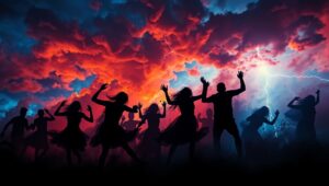 Dancing in the Emotional Storm – free AI stock image