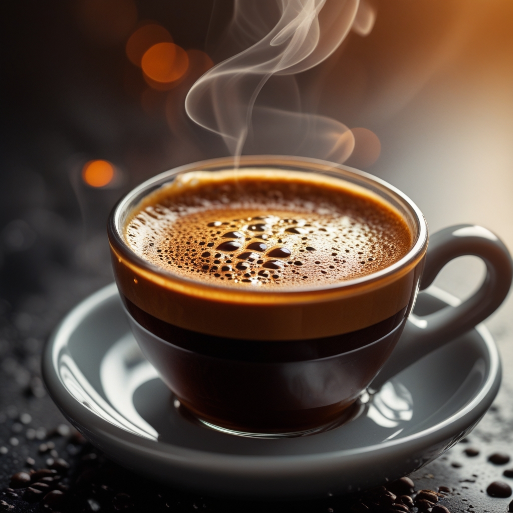 Delectable Macro Shot of Freshly Brewed Coffee – free AI stock image