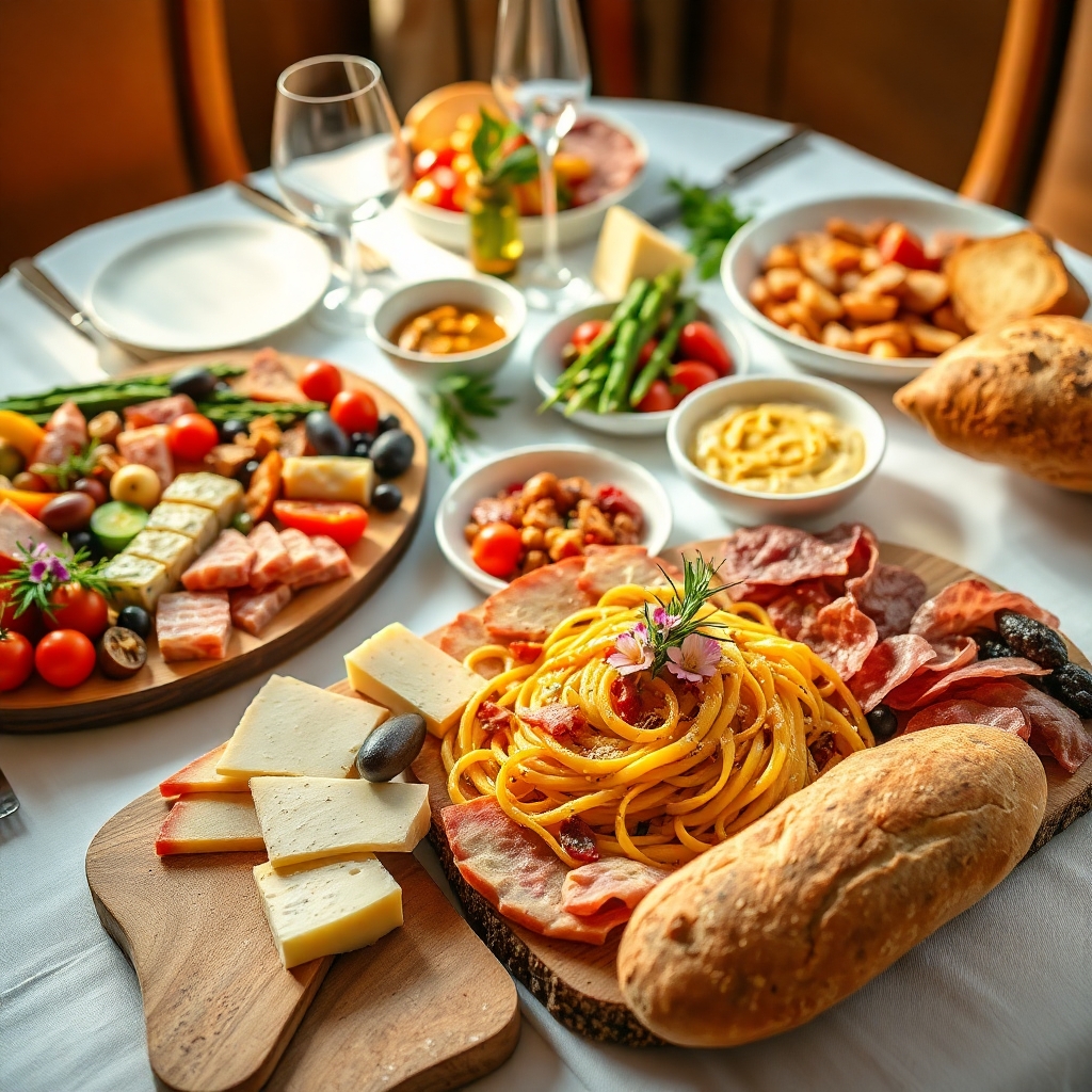 A Delicious Spread of Gourmet Dishes – free AI stock image