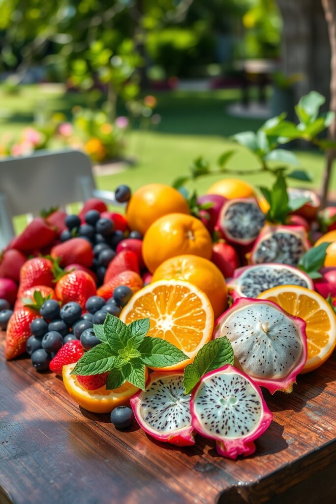 Delicious Spread of Colorful Fruits – free AI stock image