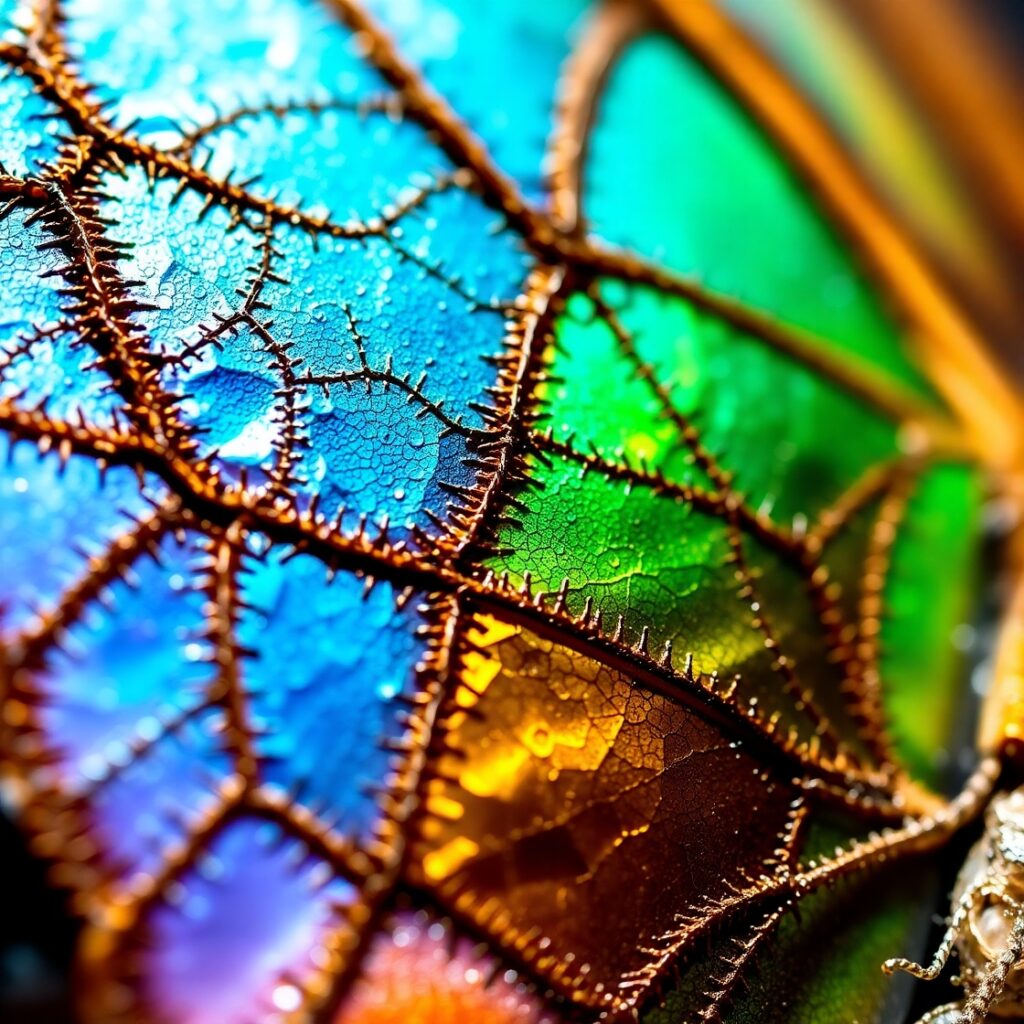 Detailed Close-Up of a Butterfly Wing – free AI stock image