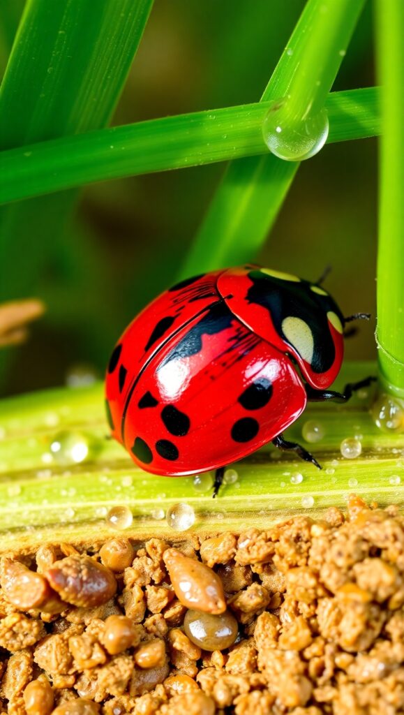Detailed World of a Ladybug’s Journey – free AI stock image