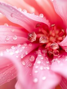 Dew-Kissed Blossoms in Macro Focus – free AI stock image