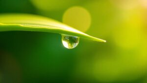 Dewdrop on Leaf: A Macro Perspective – free AI stock image