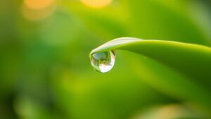 Dewdrop Reflection at Dawn – free AI stock image