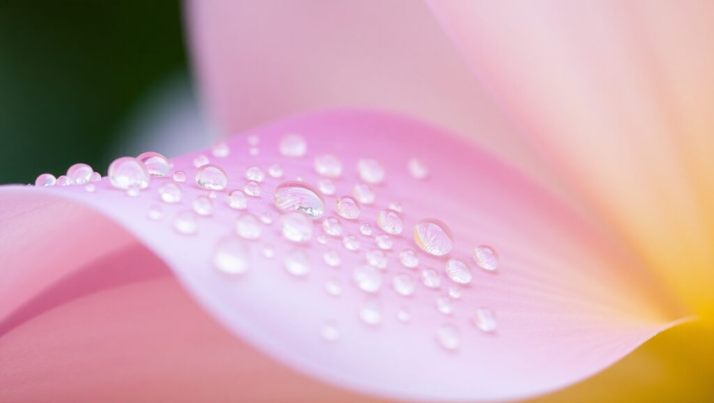 Dewy Petals of Nature’s Beauty – free AI stock image